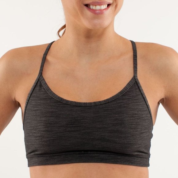 LULULEMON FLOW Y BRA - BLACK DENIM